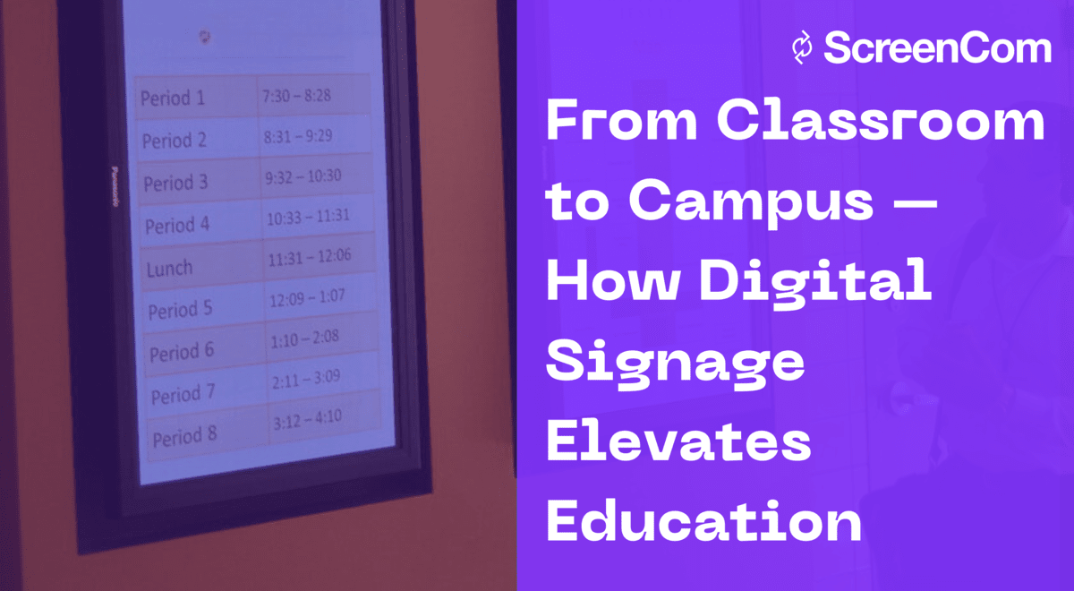 digital signage in educational institutions	